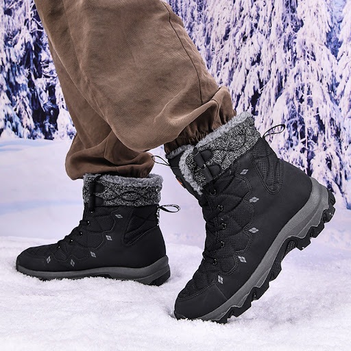 Title 10, Mens Thick-soled Fleece-lined High-top Boots f...