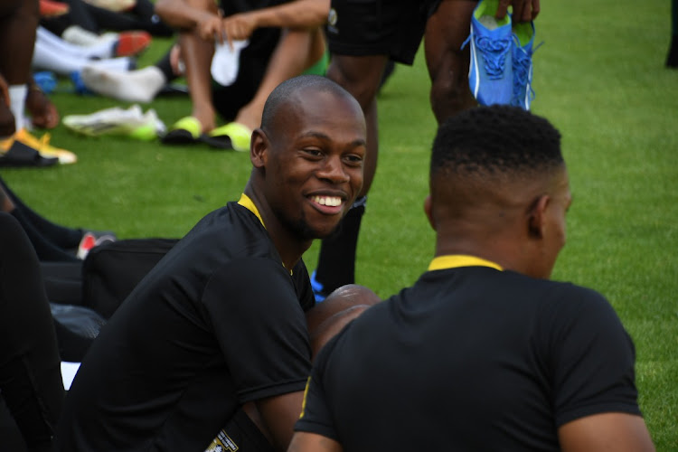 Evidence Makgopa during the Bafana Bafana training session at Tuks High Performance Centre in Pretoria on Monday.