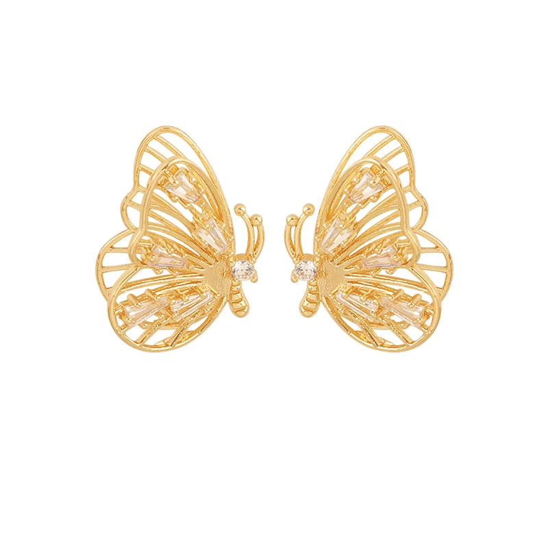 Simple Vintage Three-dimensional Butterfly Earrings for Women enhancing your female temperament and adding a touch of el