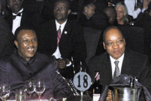 FLASHBACK: Soccer boss Irvin Khoza and President Jacob Zuma at a farewell dinner in Midrand. Inset: At the centre of controversy is Sonono Khoza. Pic: ANTONIO MUCHAVE. 11/05/2004. © Sowetan.