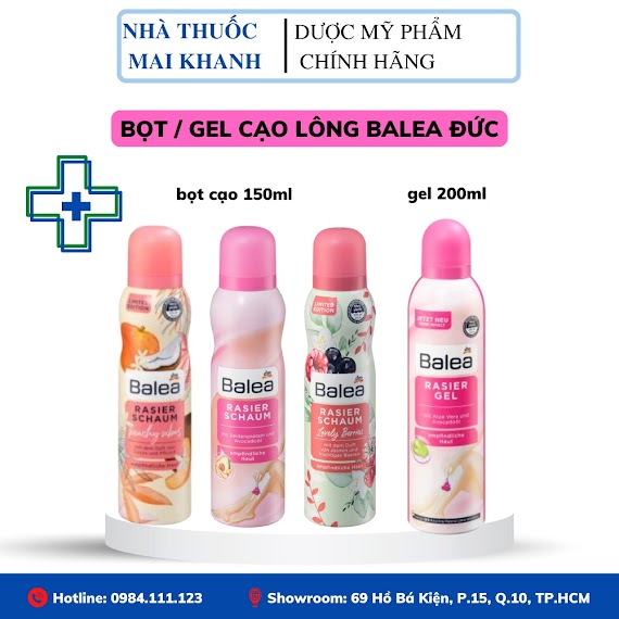 [ Hàng Đức ] Bọt, Gel Cạo Lông Nội Địa Đức - Balea