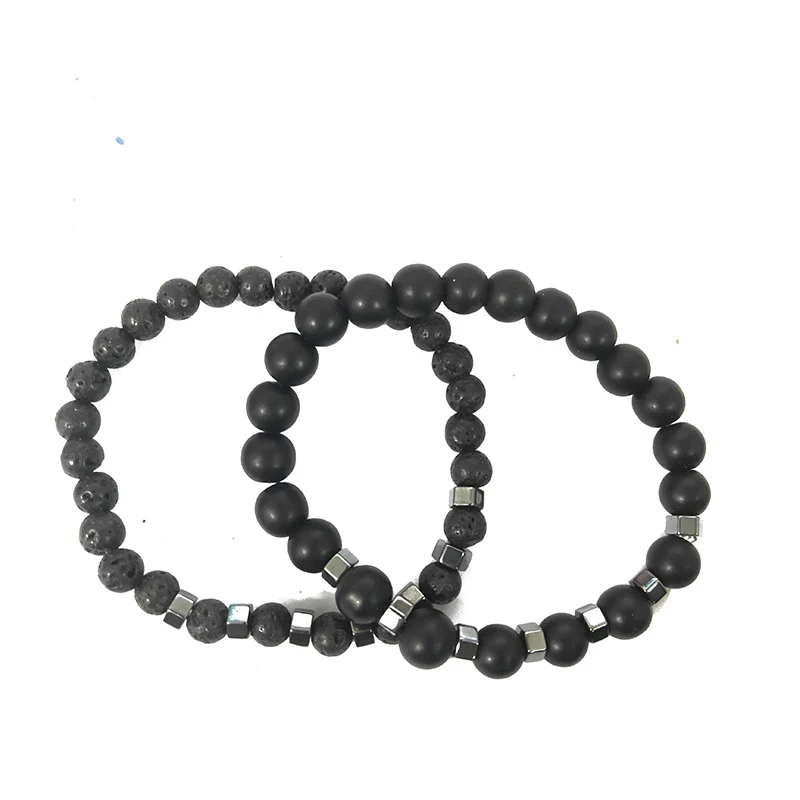 Title 5, Pulseira masculina de contas espaçadoras de lav...