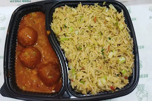 Veg Manchurian With Veg Fried Rice