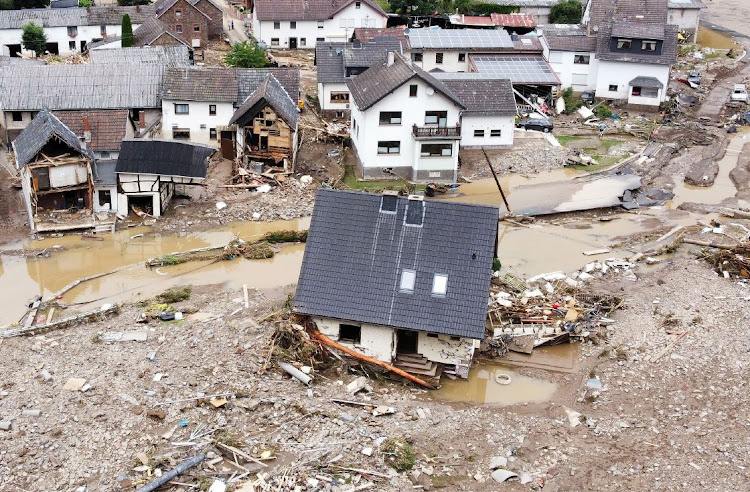 A general view of flood-affected area following heavy rainfalls in Schuld, Germany, on July 15 2021. Picture: REUTERS