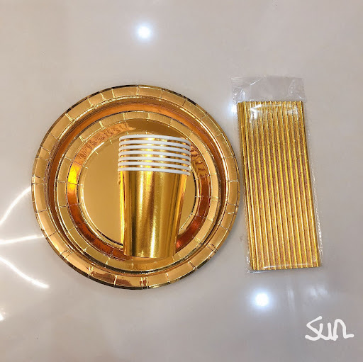 Title 4, Premium Bronzing Gold Party Cutlery Set