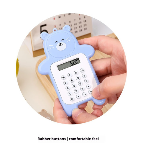 Title 4, Cartoon Bear Calculator Student Mini Portable P...