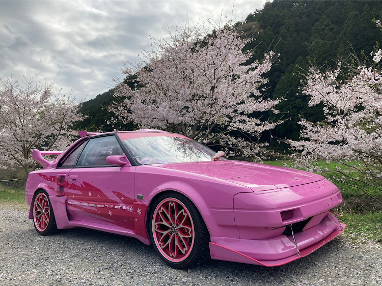 MR2の桜と愛車・桜とコラボ・桜・MR2・春ワンダーに関するカスタム事例の投稿画像1枚目