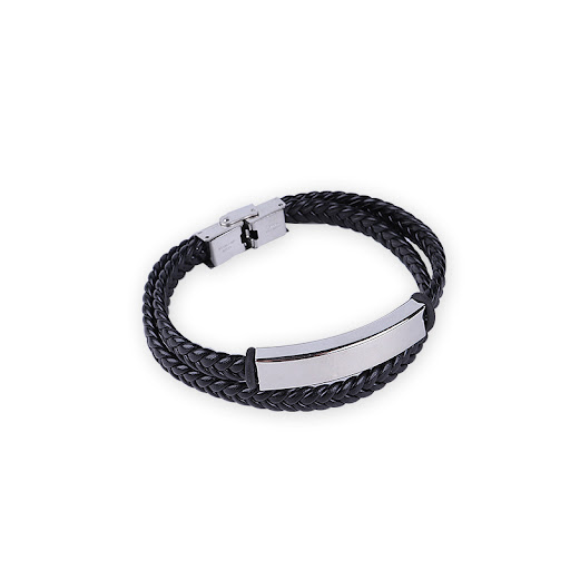 Title 5, Mens Fashion Vintage Double Braided Rope Leath...