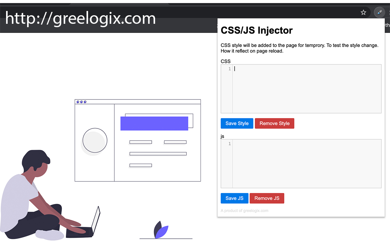 Custom CSS,JS injector on pages Preview image 1