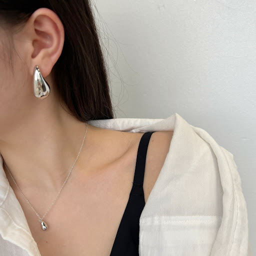 Title 7, Fashion Simple 925 Sterling Silver Water Drop E...
