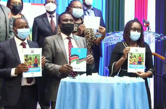 Head pr promotive health Dr Andrew Mulwa and Ag Head Directorate of Health Standards at the Health Ministry Dr Simon Kibias launches key guidelines that aim to focus on disease prevention, on February 10, 2022