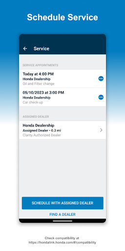 Screenshot HondaLink