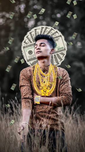 Man Golden Jewellery Photo Editor