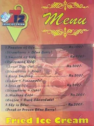 7/12 Fried Ice Cream Parlour menu 1