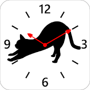 Cat silhouette Clock1