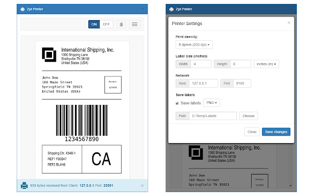 Zpl Printer chrome extension