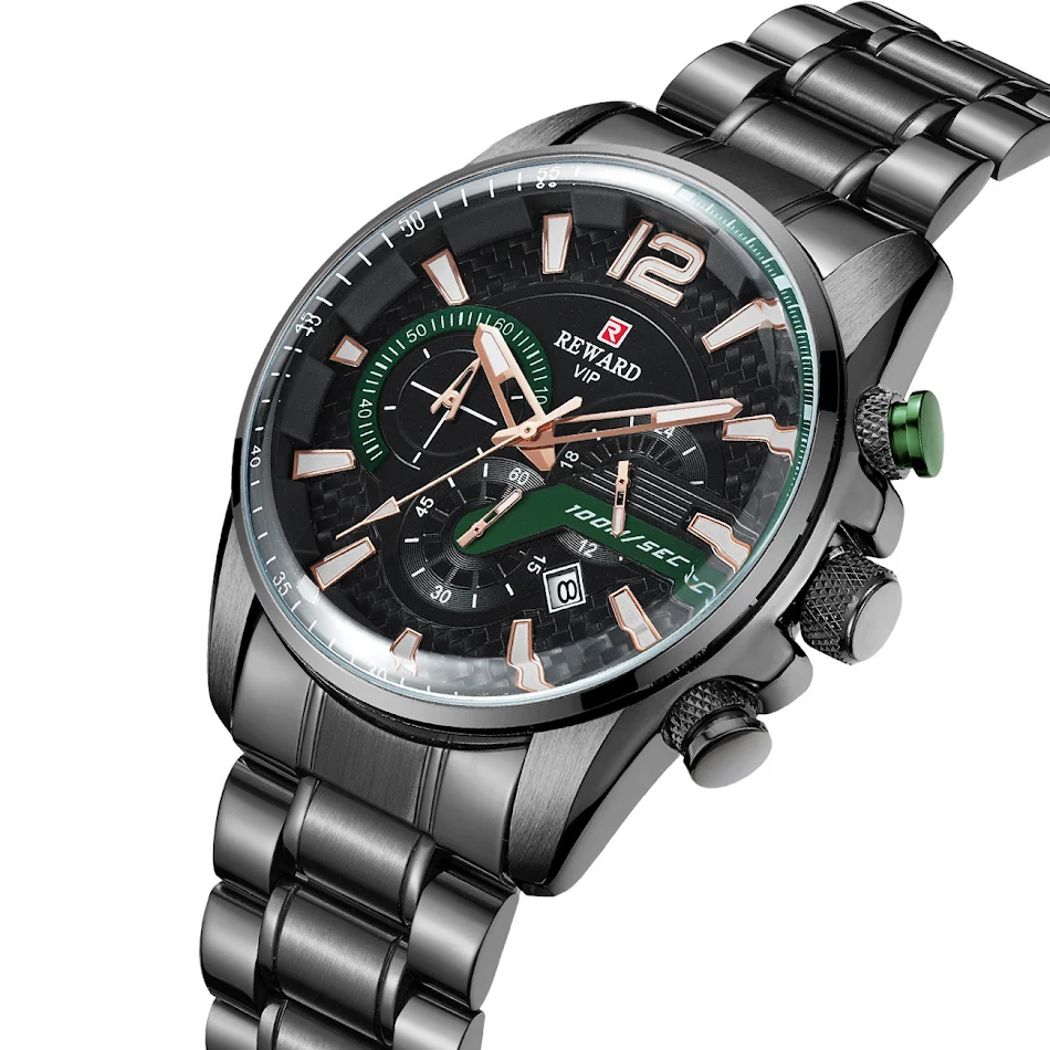 Montre multifonction en acier pour homme. Élégante et robuste. Idéale pour l'homme moderne qui apprécie le style et la fonctionnalité au quotidien.