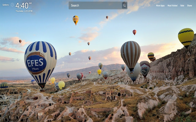 Hot Air Balloons Wallpapers NewTab Theme