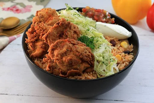 Crispy Fried Chicken Rice Bowl