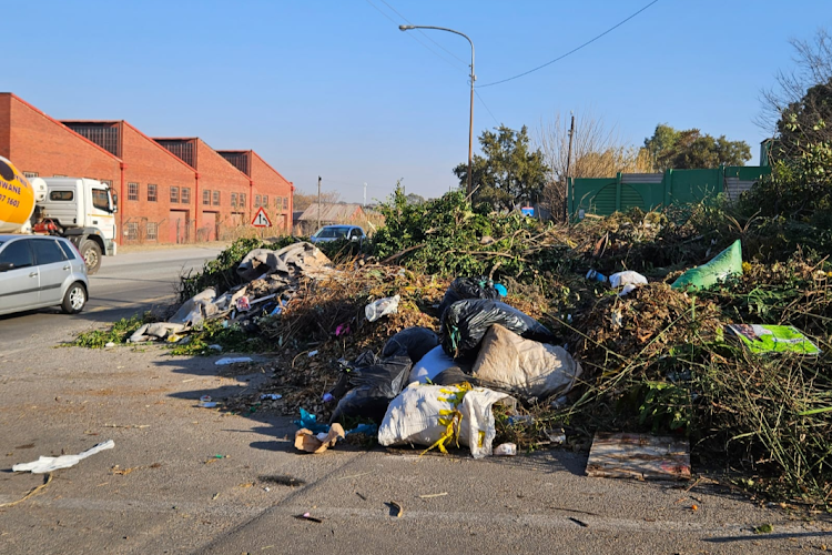 The Lyttelton municipal dumping site has been closed, leaving businesses and garden services to dump waste in the streets outside.