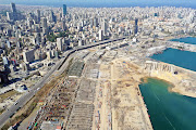 A general view shows the damage following Tuesday's blast in Beirut's port area, Lebanon August 6, 2020. Picture taken with a drone. 