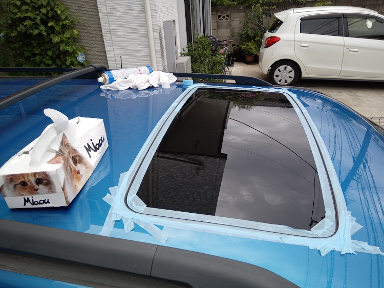 V70のDIY・雨漏り補修・v70 8b・コーキング完了に関するカスタム事例の投稿画像1枚目