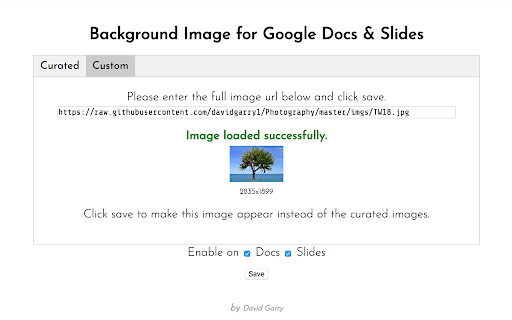 Background Image for Google Docs™ & Slides™