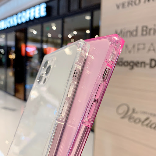 Title 7, Solid Color Transparent Phone Case Square Strai...