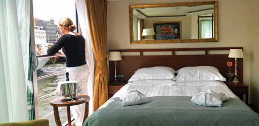 Take in views of stirring landscapes along the Danube and Rhine from the French balcony in your AmaDante stateroom. 