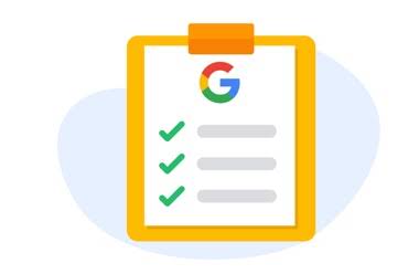 Logo G di Google circolare all'interno del disegno di una cartellina gialla.