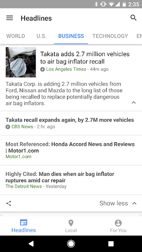 Google News & Weather