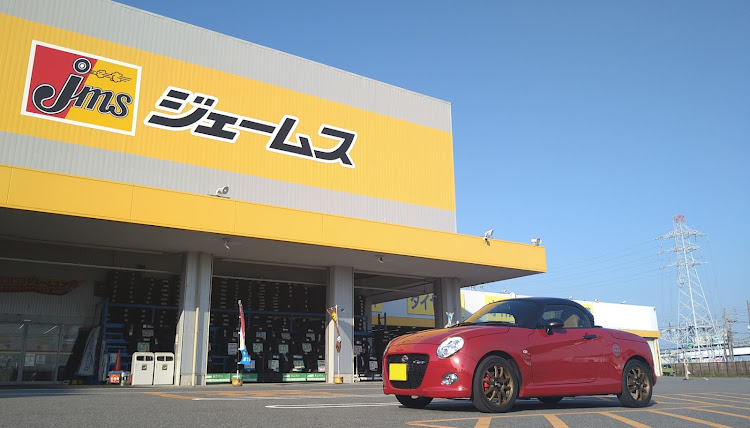コペンの会社帰り・勝手にコラボごめんなさい・赤い車・ジェームス安城店に関するカスタム事例の投稿画像1枚目