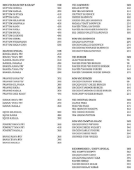 Mohan Lunch Home Bar & Restaurant menu 2