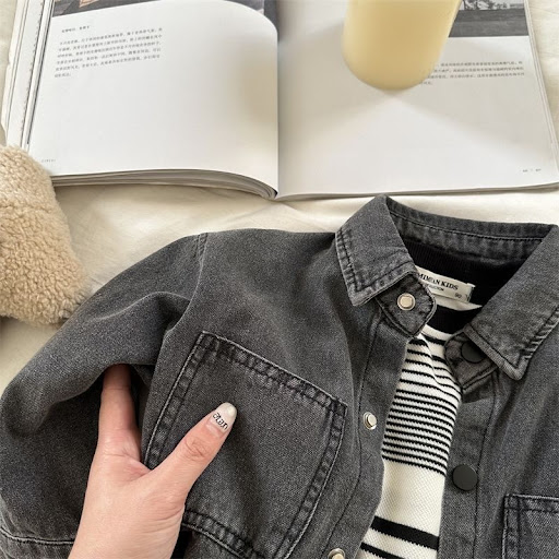 Title 4, Boys Cowboy Shirt Solid Color Casual Thin Coat...