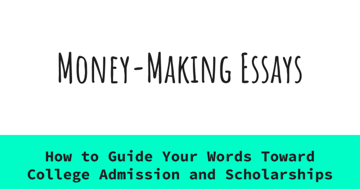 how to make money off essays