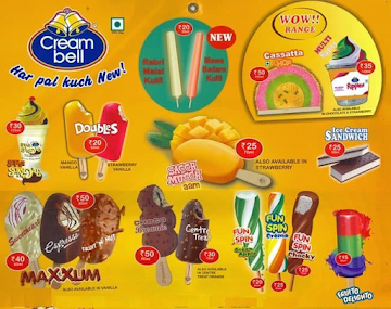 Cream Bell menu 