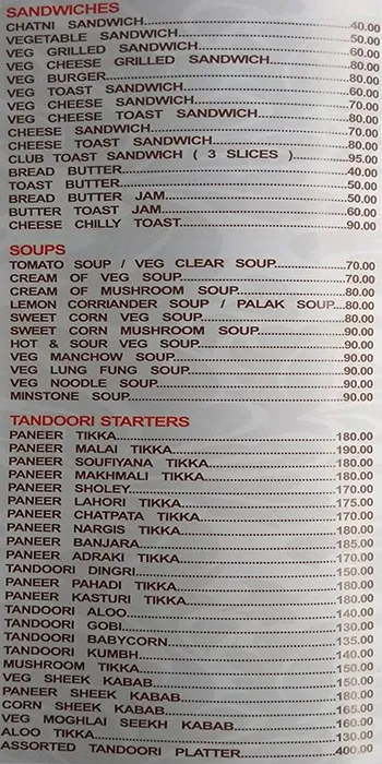 Bhavvesh Pure Veg menu 