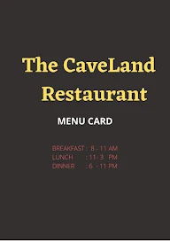 The Cave Land Restaurant menu 1