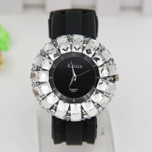 Title 5, Trendy Gypsophila Big Dial Full Diamond Watch f...