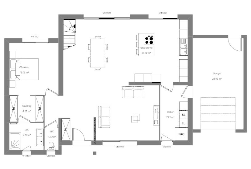  Vente Terrain + Maison - Terrain : 550m² - Maison : 150m² à Ballan-Miré (37510) 