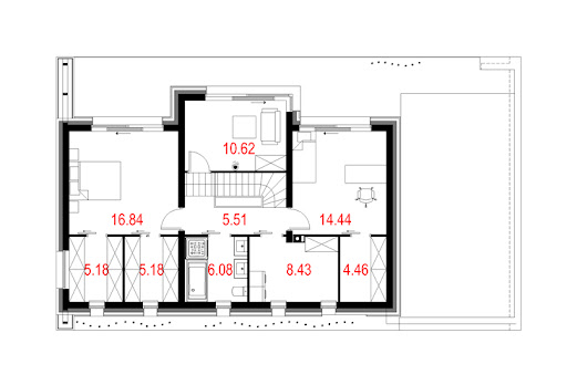 House 08 - Rzut piętra