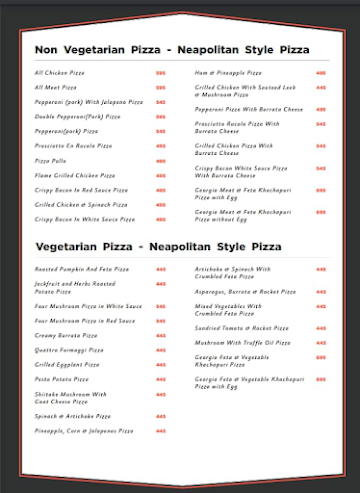 Nomad Pizza - Travellers Series menu 