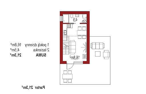 Laba wersja A - Rzut parteru