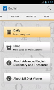 Advanced English & Thesaurus apk Review