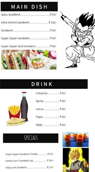 Super Saiyan Cafe menu 3