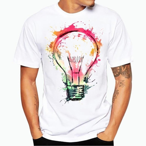 Title 2, Light Bulb 3d Printed T-Shirt
