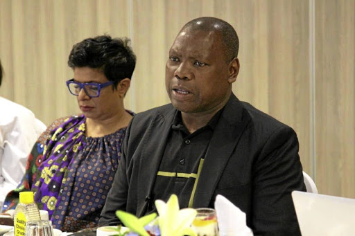 Tahera Mather with health minister Zweli Mkhize. File photo