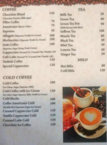 Cafe Arabica menu 