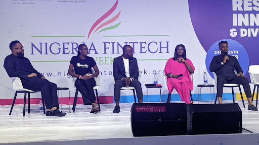 Panellists from Nigeria Fintech Week’s session: ‘Diversification: Leveraging insurtech for inclusion and empowerment’.