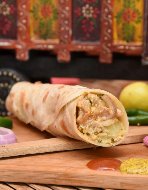 Chicken Methi Malai Roll